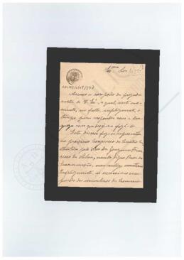 Carta de D. José [Leite Lopes de Faria], bispo de Bragança, para António Lino Neto