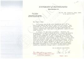 Carta de Robert Chester Smith para Guilherme Braga da Cruz