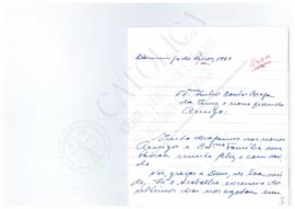 Carta de José Pereira da Costa para Guilherme Braga da Cruz