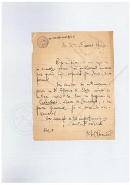 Carta do padre Brandão para António Lino Neto