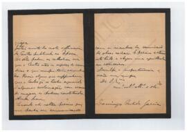 Carta de Domingos Pulido Garcia para [António Lino Neto]