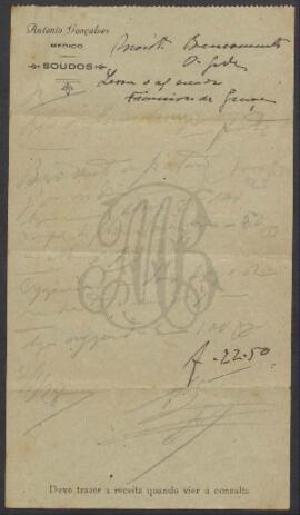 Prescrições médicas de António Gonçalves