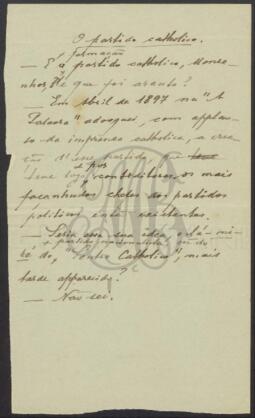 “O Partido Católico”