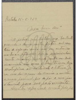 Carta de Joaquim Ferraz Carvalho a Benevenuto de Sousa