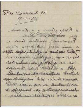 Carta de Maria José Archer a Benevenuto de Sousa