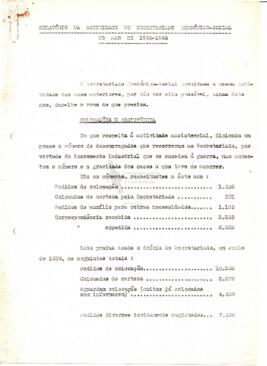 Relatório da actividade do Secretariado Económico-Social da Acção Católica Portuguesa no ano de 1945-1946